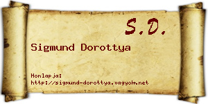 Sigmund Dorottya névjegykártya